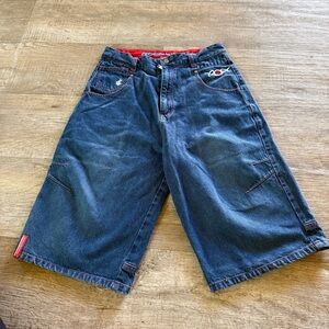 Vintage Rocawear Shorts Mens 28 Denim Baggy Jean Jorts Loose Embroidered Y2K